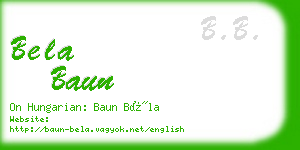 bela baun business card